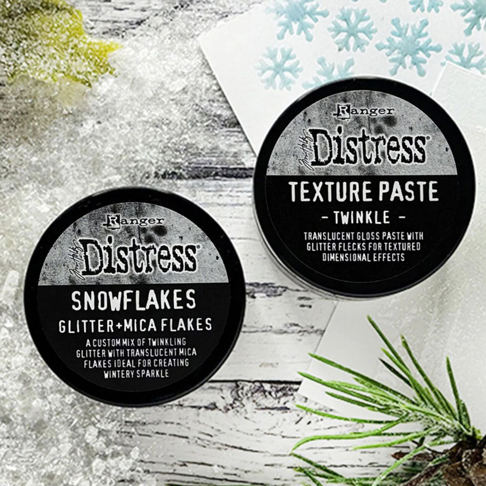 Tim Holtz Distress Glitter and Mica Flakes Snowflakes