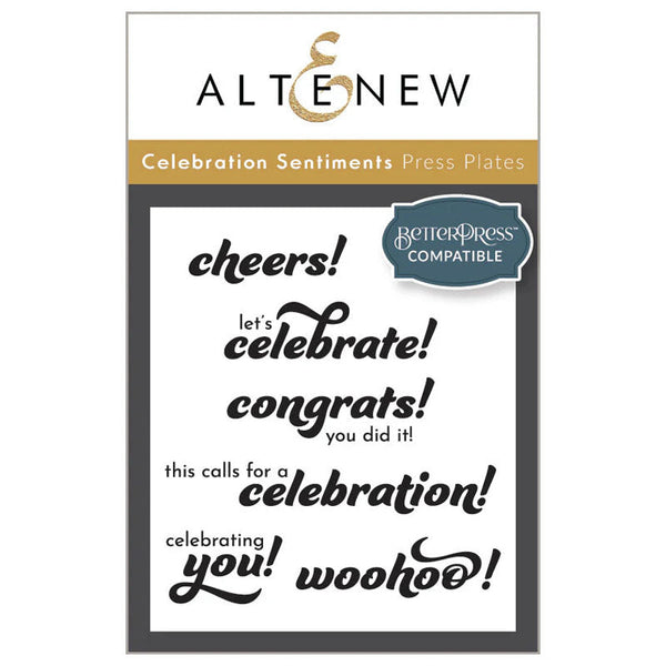 Altenew Press Plates Celebration Sentiments