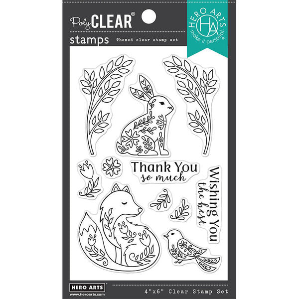Hero Arts Clear Stamps Folk Animals