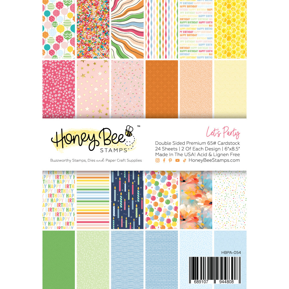 Honey Bee Paper 6x8.5 Let's Party