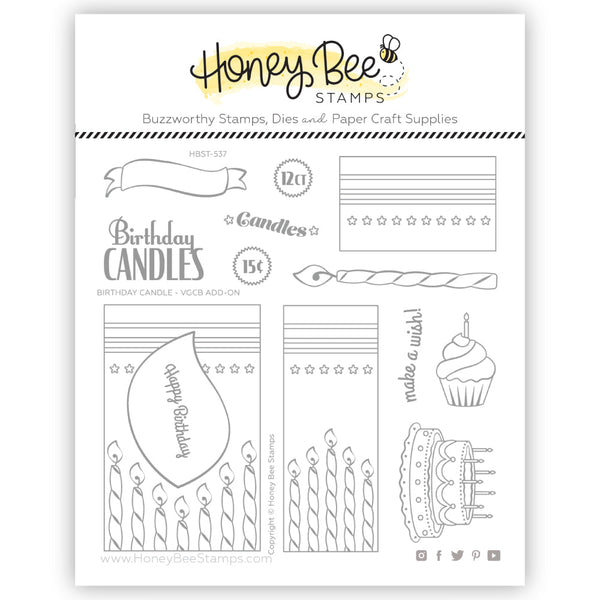 Honey Bee Clear Stamps Birthday Candle VGCB Add-On