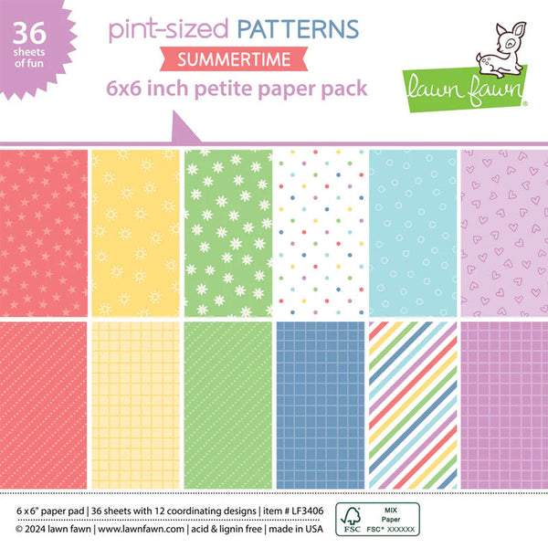 Lawn Fawn 6x6 Paper Pint-Sized Patterns Summertime
