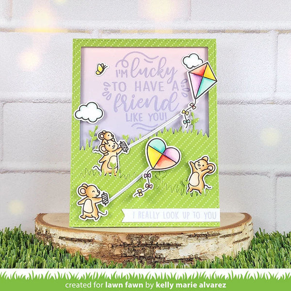 Lawn Fawn 2pc Give It A Whirl Messages: Friends