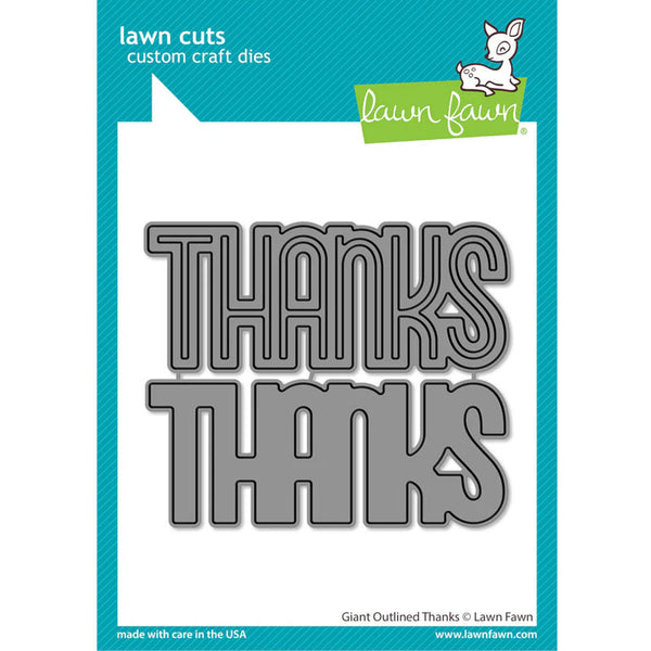 Lawn Fawn Dies Giant Outlined Thanks