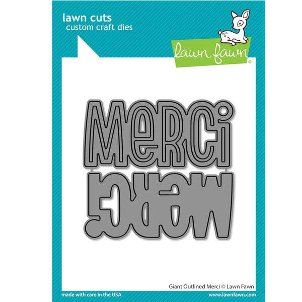 Lawn Fawn Dies Giant Outlined Merci
