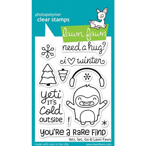 Lawn Fawn Clear Stamps Yeti, Set, Go