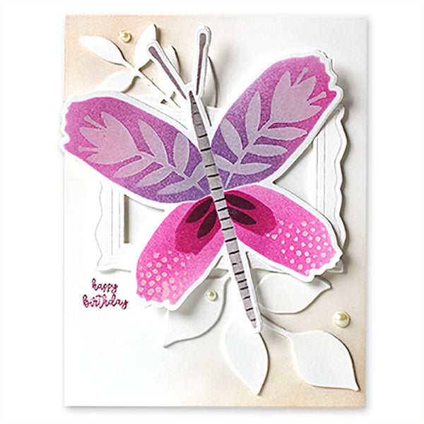 Penny Black Stencil 2pc Floral Wings