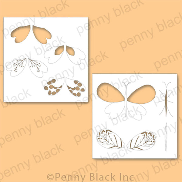 Penny Black Stencil 2pc Aerial