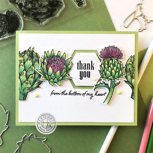 Hero Arts Clear Stamps Artichoke Blooms