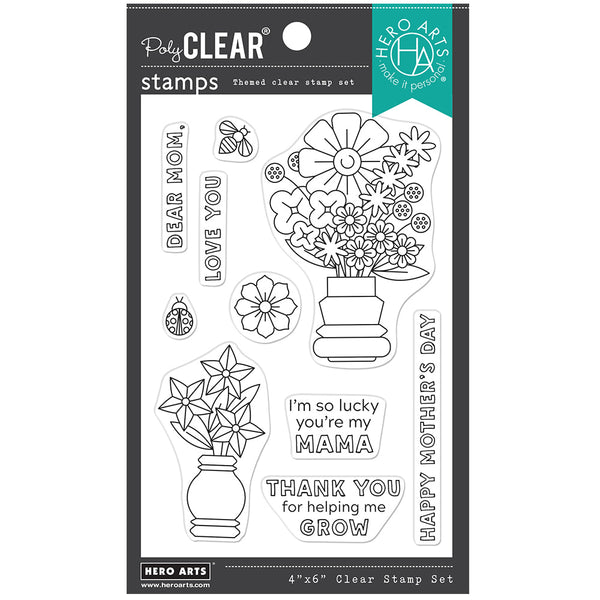 Hero Arts Clear Stamps Mother's Day Vase