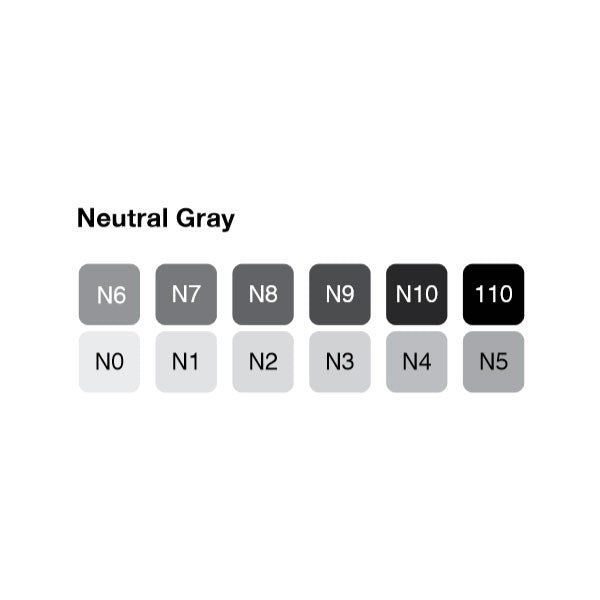 COPIC Original Marker 12pc Neutral Gray