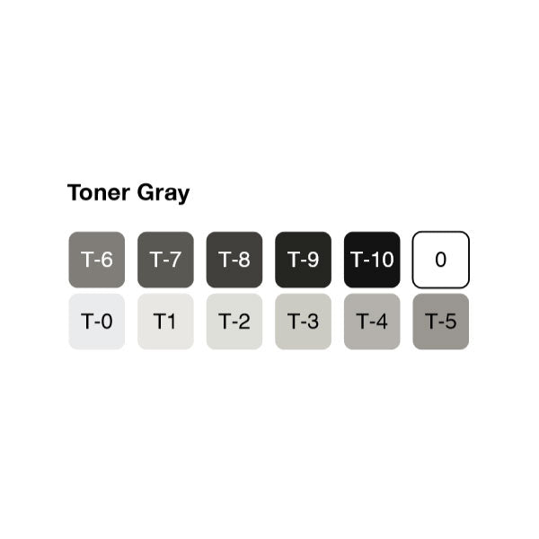COPIC Original Marker 12pc Toner Gray (NEW 2022)