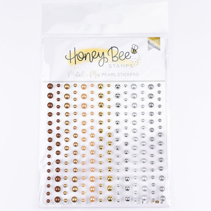 Honey Bee Pearl Stickers Metallic Mix Pearls