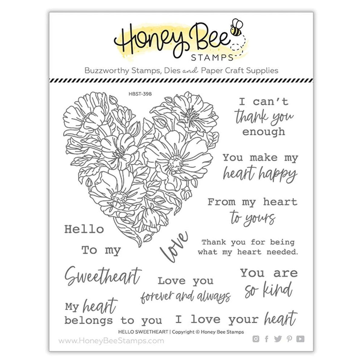 Visible Image - Clear Photopolymer Stamps - Bee Happy