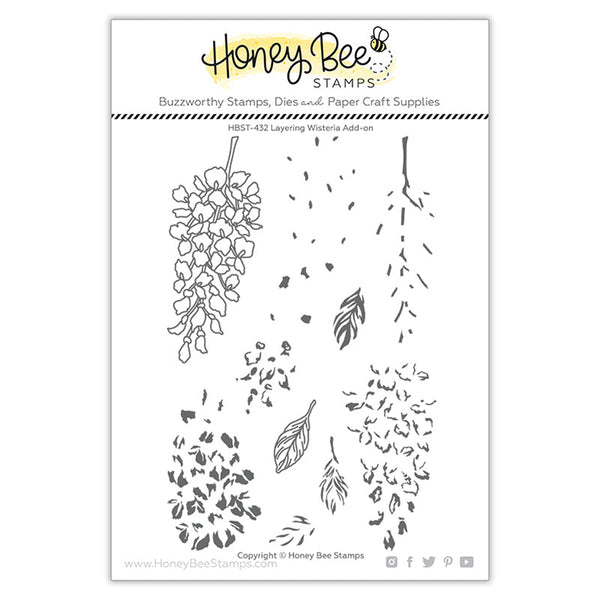 Honey Bee Clear Stamps Layering Wisteria Add-On
