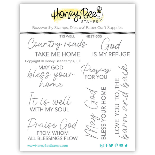 Honey Bee Clear Stamps It Is Well