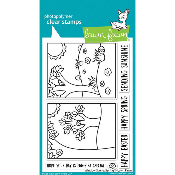 Lawn Fawn Clear Stamps Window Scene: Spring