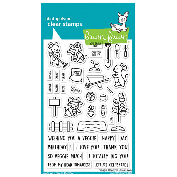 Lawn Fawn Clear Stamps Veggie Happy