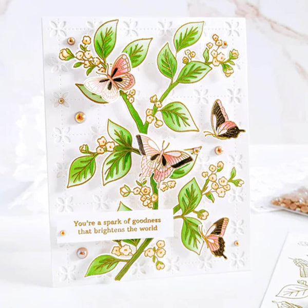 Pinkfresh Studio Cling Stamp Botanicals & Butterflies