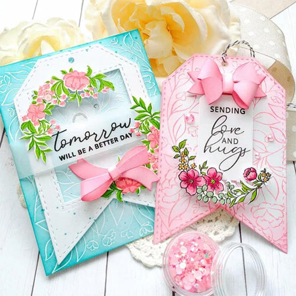 Pinkfresh Studio Clear Stamps Charming Floral Wreath