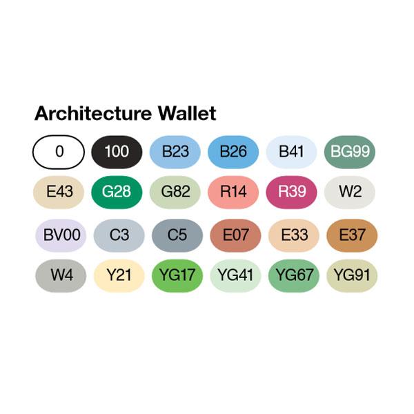 COPIC Sketch Marker 24pc Wallet Architecture – MarkerPOP