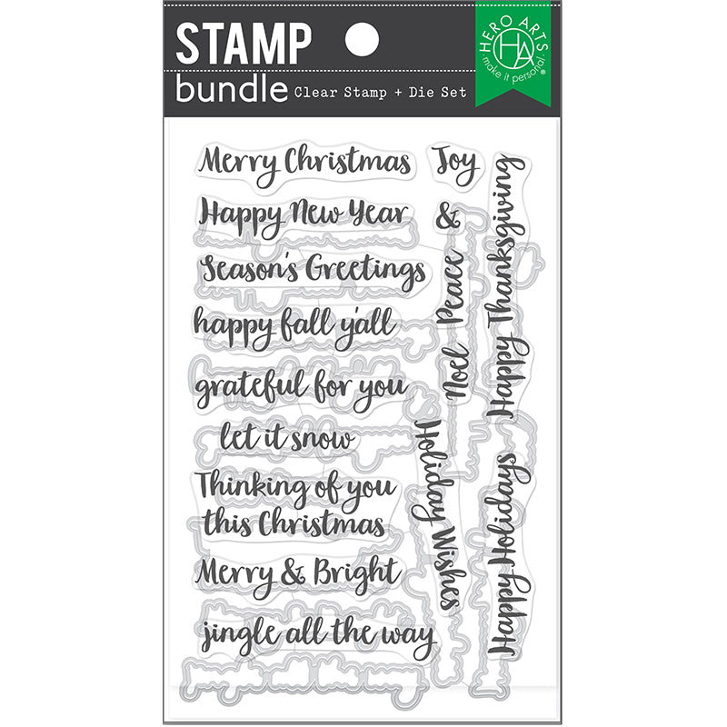 Hero Arts Stamps & Dies Holiday Season Messages