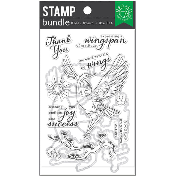 Hero Arts Stamps & Dies Crane Wishes
