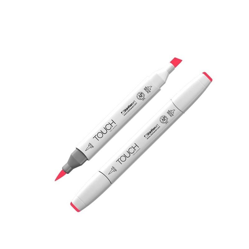 TOUCH Twin Brush Marker F121 Fluorescent Coral Red