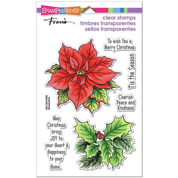 Stampendous Clear Stamps Poinsettia Season