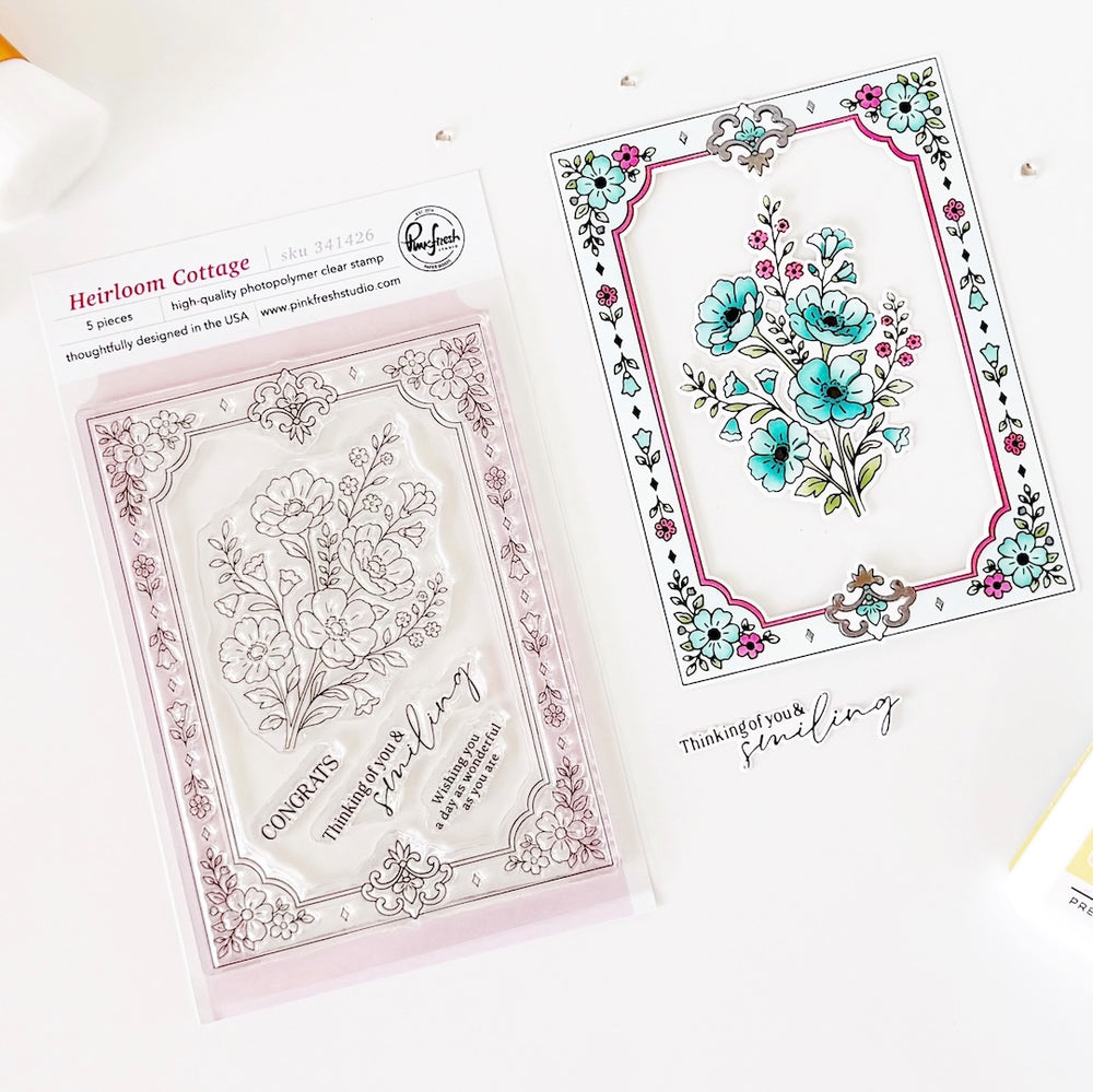 Pinkfresh Studio Clear Stamps Heirloom Cottage