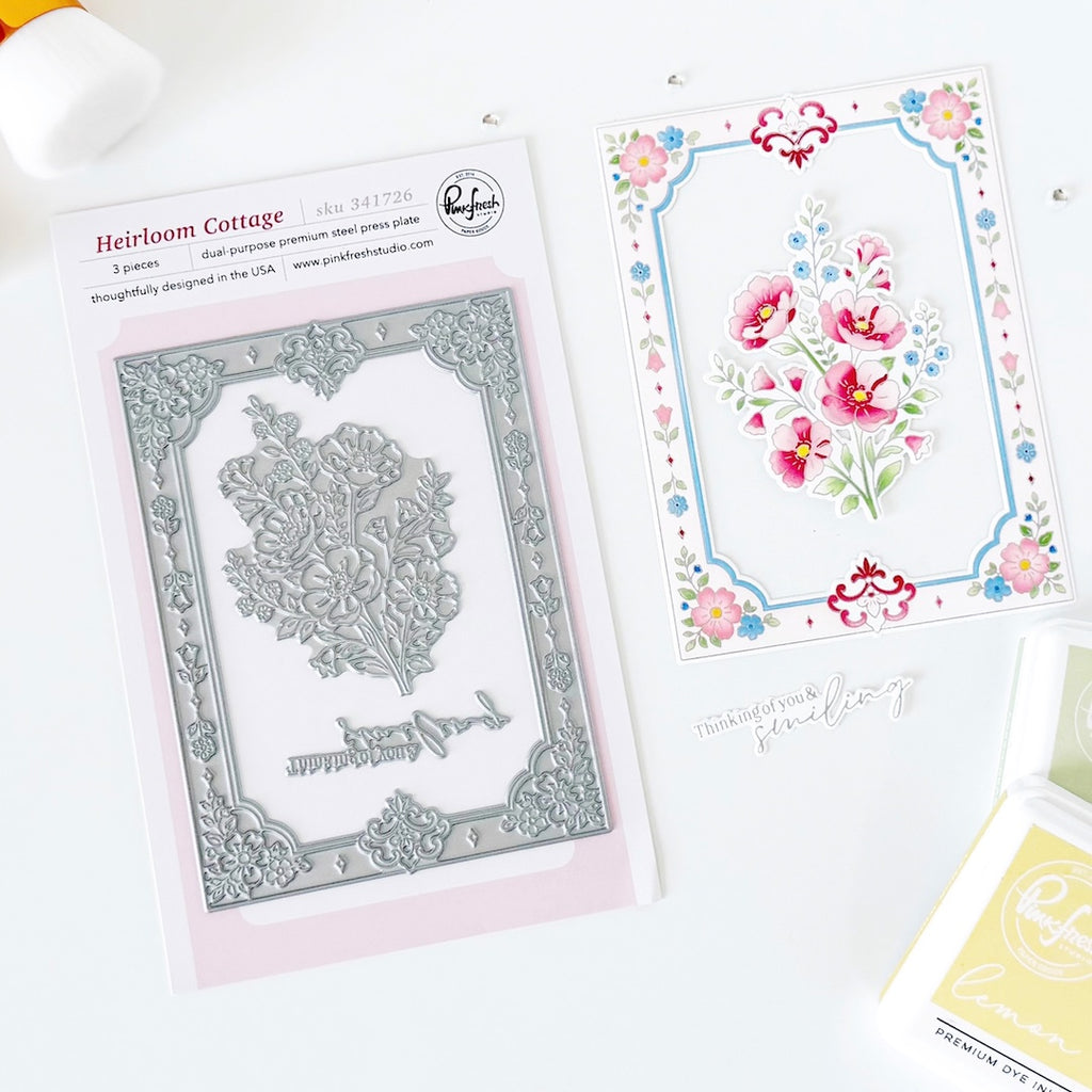 Pinkfresh Studio Press Plates Heirloom Cottage