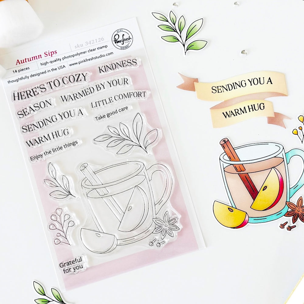 Pinkfresh Studio Clear Stamps Autumn Sips