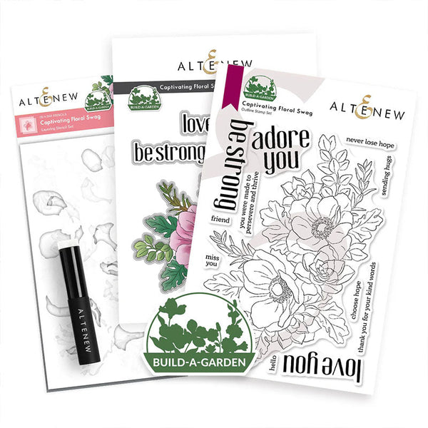 Altenew 2pc Build-A-Garden Captivating Floral Swag & Add-on