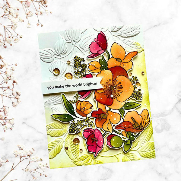 Altenew 4pc Build-A-Garden: Hellebore Haven & Add-on Embossing Folder