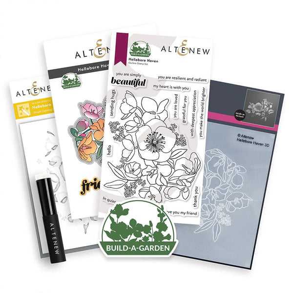 Altenew 4pc Build-A-Garden: Hellebore Haven & Add-on Embossing Folder