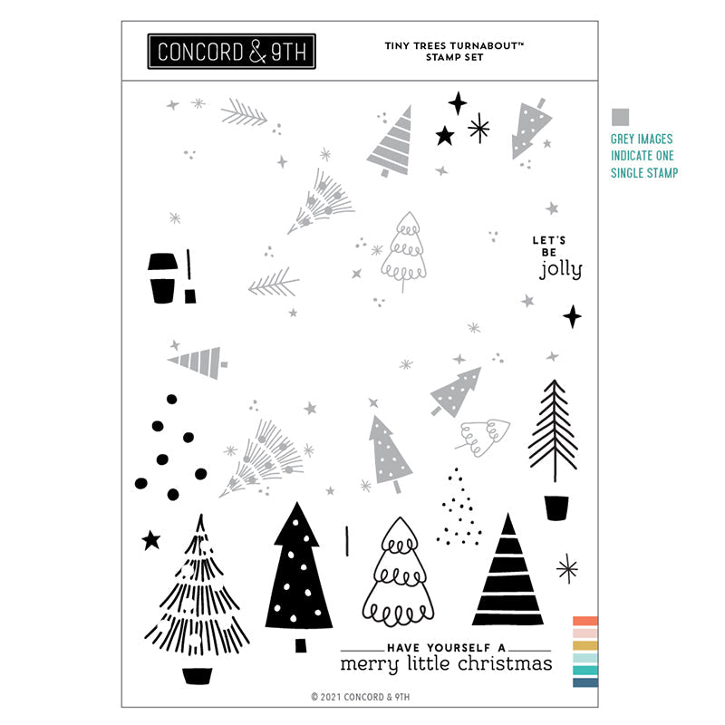 Concord & 9th Clear Stamps Tiny Trees Turnabout