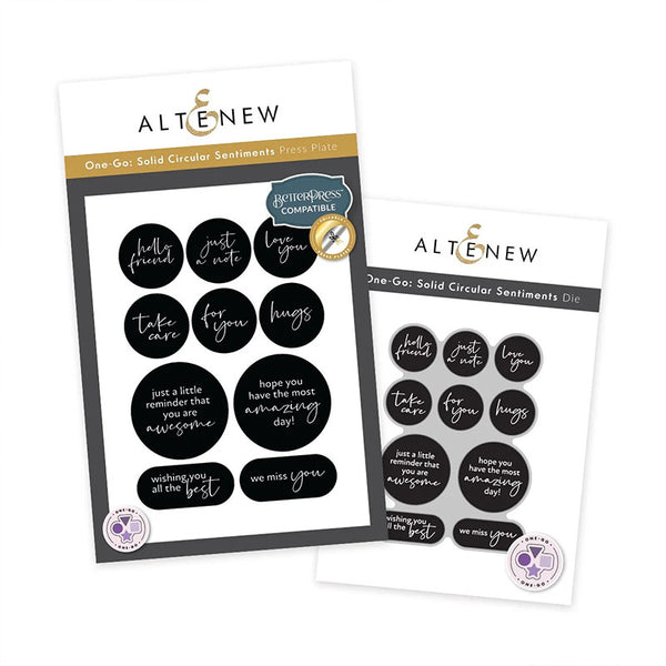 Altenew 2pc One-Go: Solid Circular Sentiments