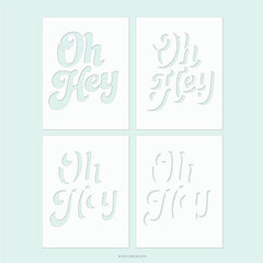 Concord & 9th 4pc Stencil Oh Hey