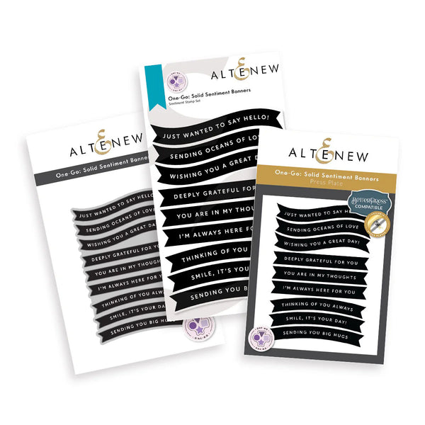 Altenew 3pc Go: Solid Sentiment Banners