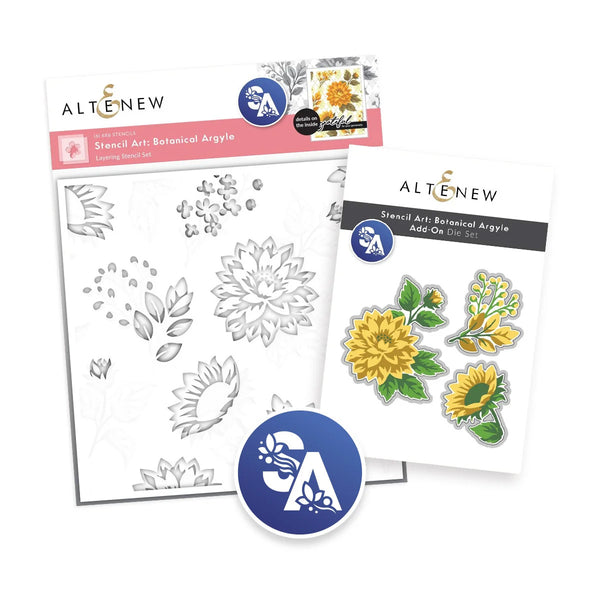 Altenew 2pc Botanical Argyle & Add-on Die