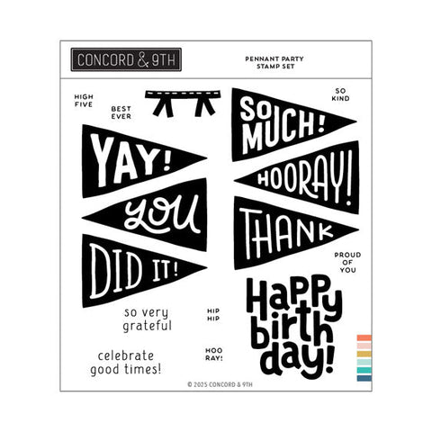Concord & 9th Clear Stamps Pennant Party