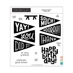 Concord & 9th Clear Stamps Pennant Party