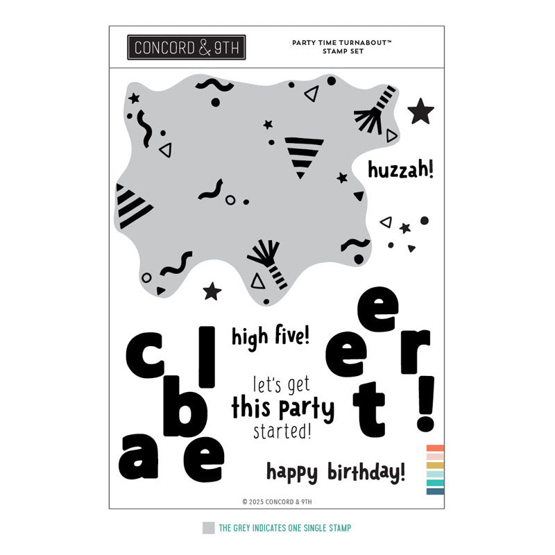 Concord & 9th Clear Stamps Party Time Turnabout