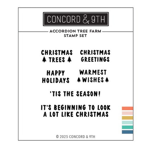 Concord & 9th Clear Stamps Accordion Tree Farm