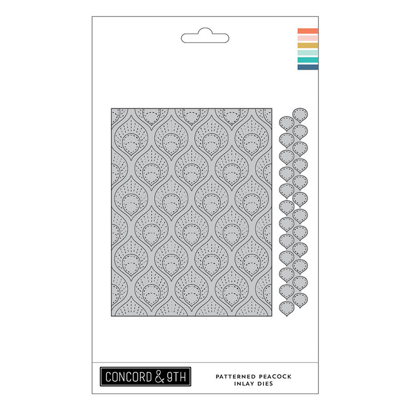 Concord & 9th Dies Patterned Peacock Inlay