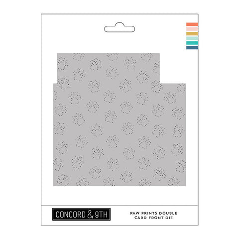 Concord & 9th Dies Paw Prints Double Card Front