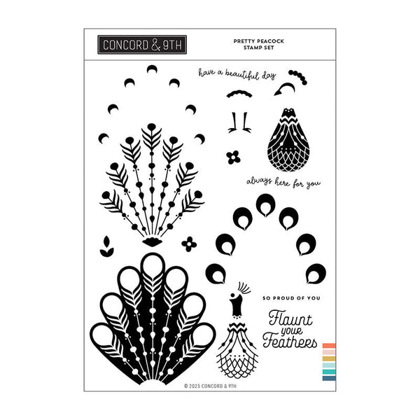 Concord & 9th Clear Stamps Pretty Peacock