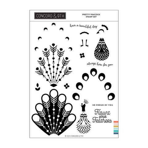 Concord & 9th Clear Stamps Pretty Peacock