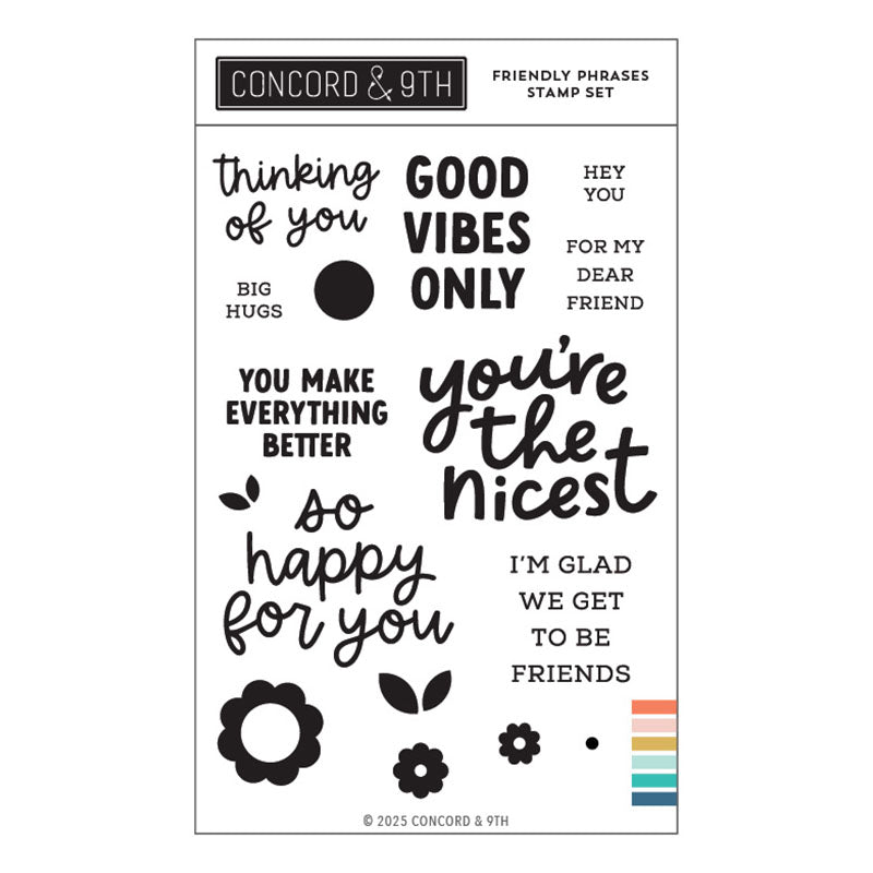 Concord & 9th Clear Stamps Friendly Phrases