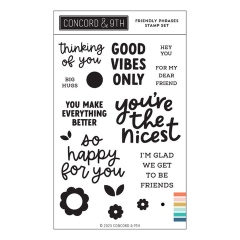 Concord & 9th Clear Stamps Friendly Phrases